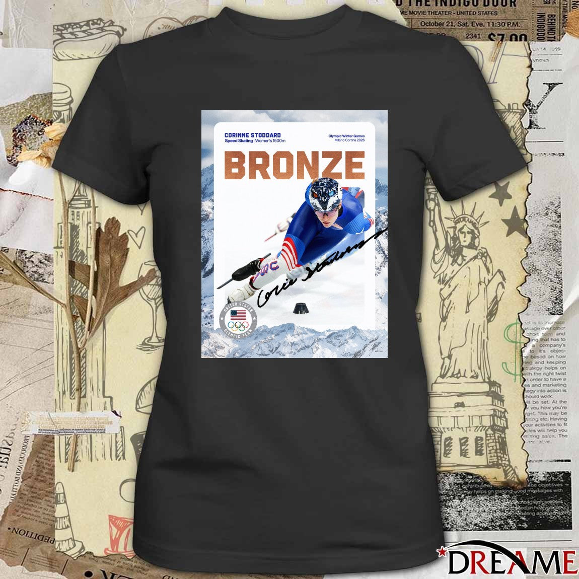 Corinne Stoddard Speed Skating Women’s 1500m Bronze Medal Olympic Winter Games Milano Cortina 2026 t-shirt
