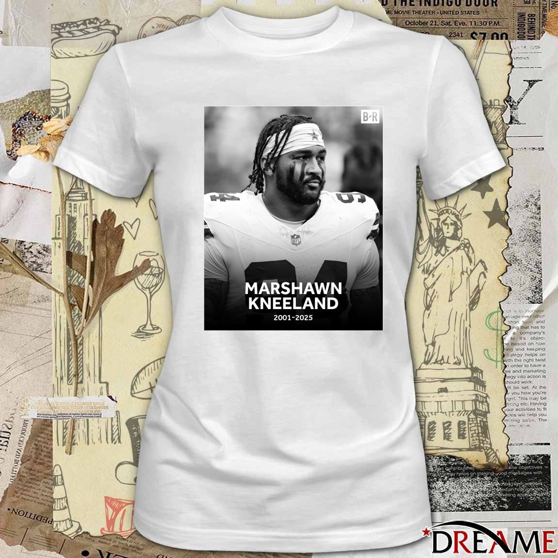 Cowboys announce DE Marshawn Kneeland has died at 24 years old 2001 – 2025 Bleacher Report Poster t-shirt