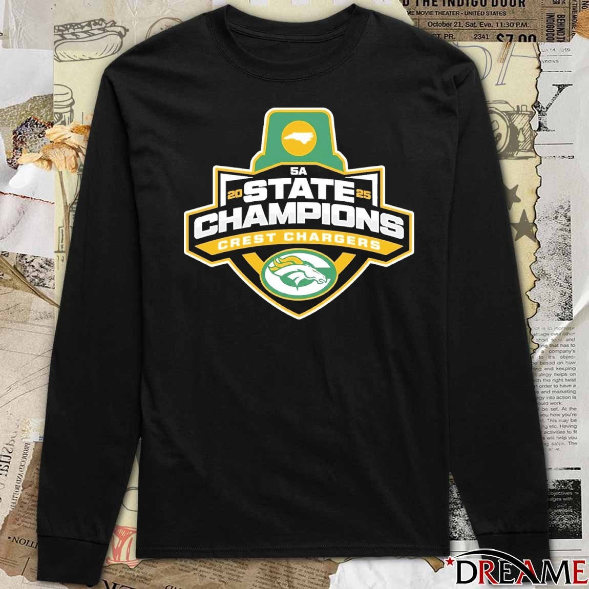 Crest Chargers NC 5A State Champions 2025 t-shirt