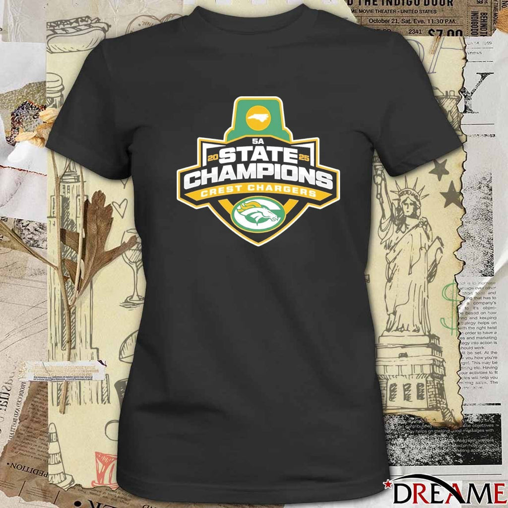 Crest Chargers NC 5A State Champions 2025 t-shirt