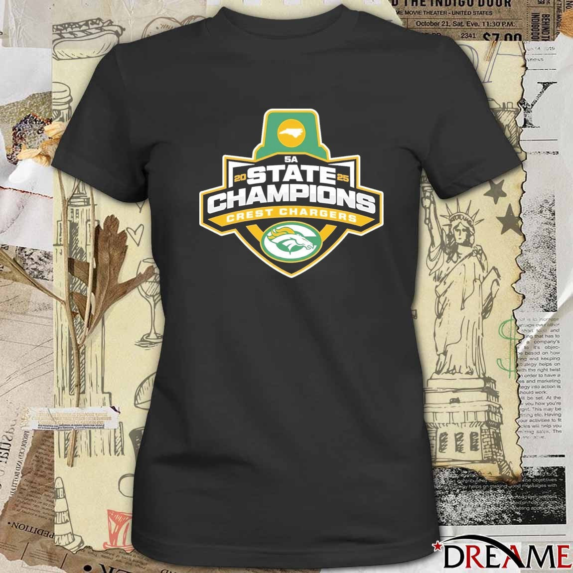Crest Chargers NC 5A State Champions 2025 t-shirt