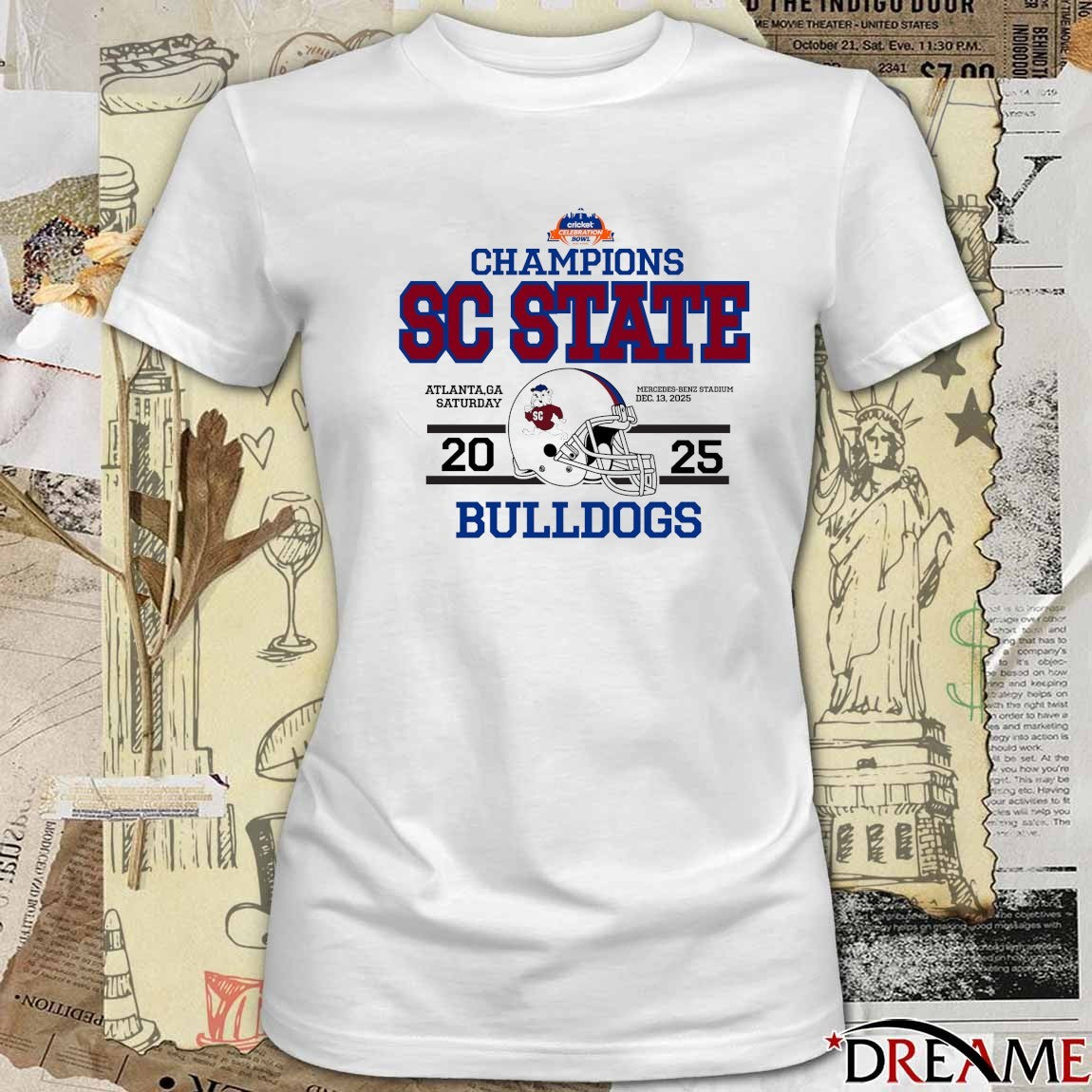 Cricket Celebration Bowl Champions SC State Atlanta GA On Saturday 20 Dec 2025 Mercedes-benz Stadium Bulldogs t-shirt