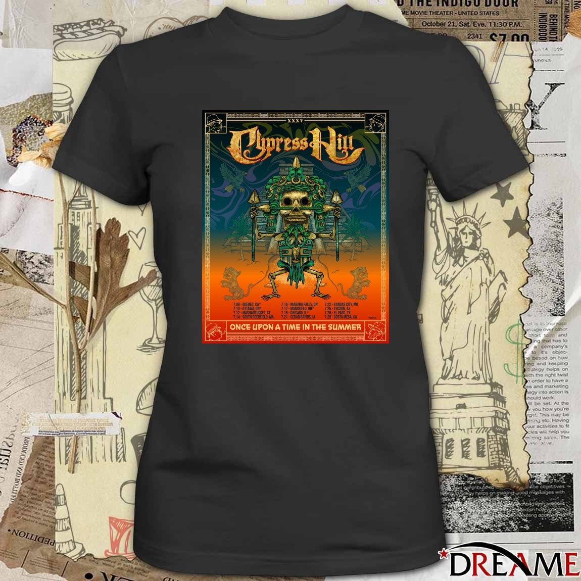 Cypress Hill Once Upon A Time In The Summer Tour Celebrating 35 Years Of The Band Poster t-shirt