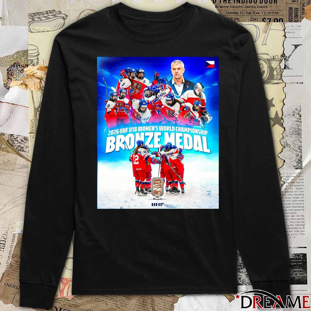 Czech Hockey 2026 IIHF U18 Women’s World Championship Bronze Medal Poster t-shirt