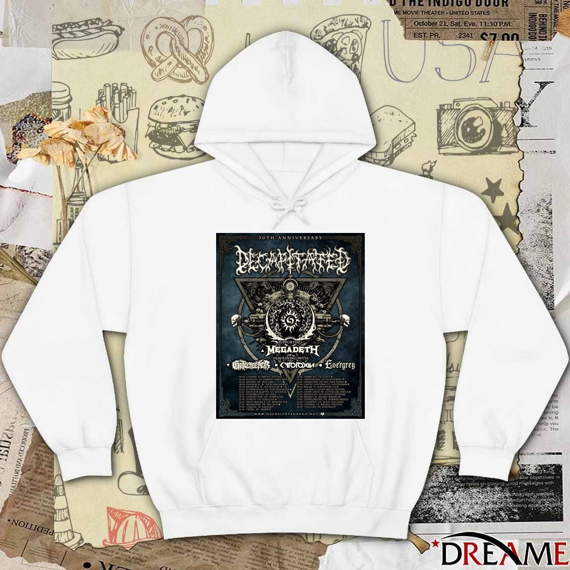 DECAPITATED 30th Anniversary Summer Tour Festivals 04 06 2026 Poland Gdańsk Poster t-shirt