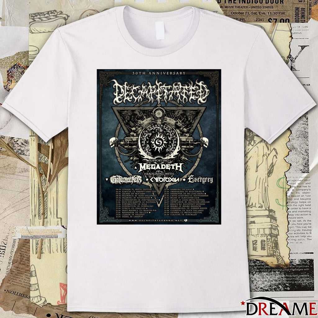 DECAPITATED 30th Anniversary Summer Tour Festivals 04 06 2026 Poland Gdańsk Poster t-shirt