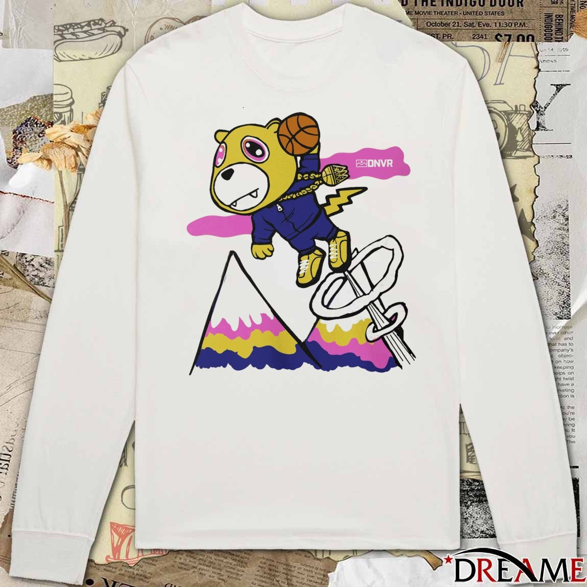 DNVR Flying Mascot Denver Nuggets Basketball t-shirt