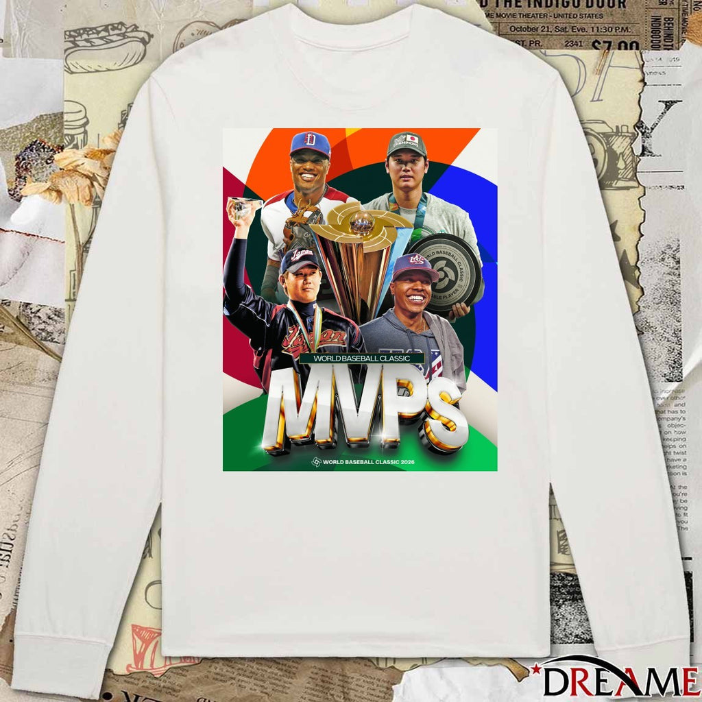 Daisuke Matsuzaka Robinson Canó Marcus Stroman Shohei Ohtani MVPs World Baseball Classic 2026 Poster t-shirt