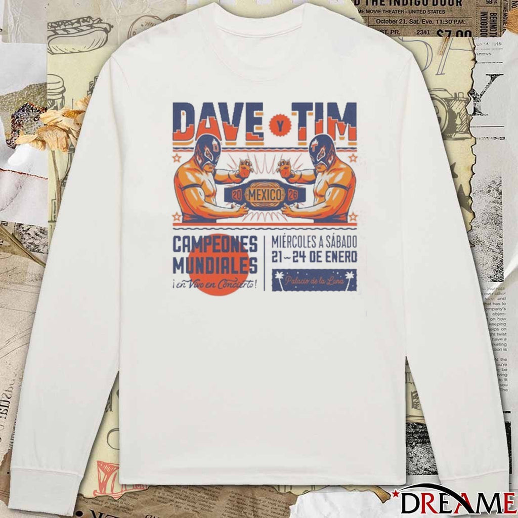 Dave Matthews and Tim and Trey Event in Mexico January 21-24 2026 t-shirt