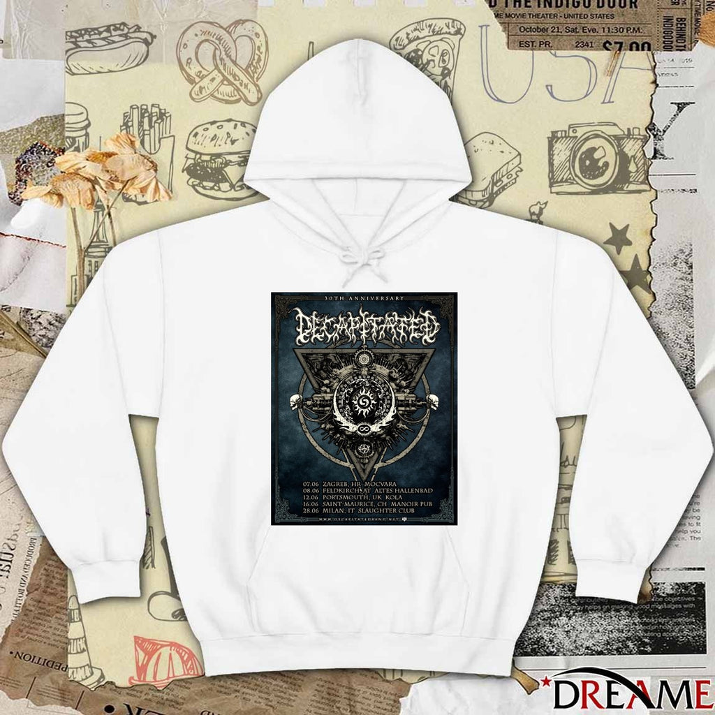 Decapitated 30th Anniversary Summer Tour European tour in June 2026 Poster t-shirt