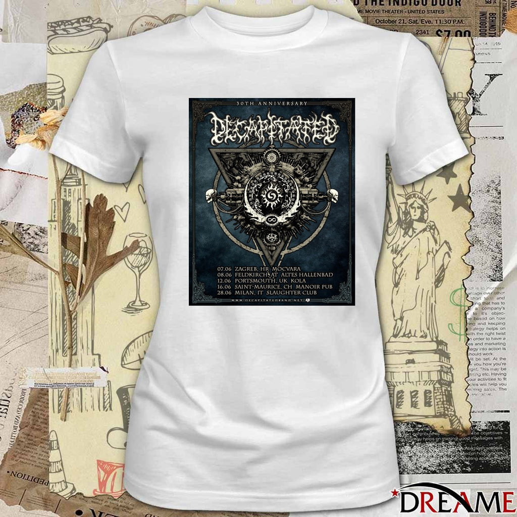 Decapitated 30th Anniversary Summer Tour European tour in June 2026 Poster t-shirt