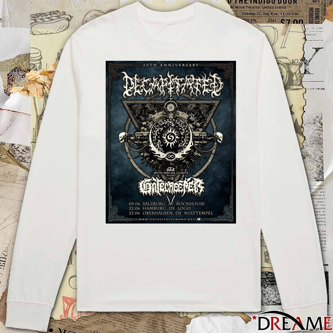 Decapitated 30th Anniversary Summer Tour June 09 – 23 2026 Poster t-shirt
