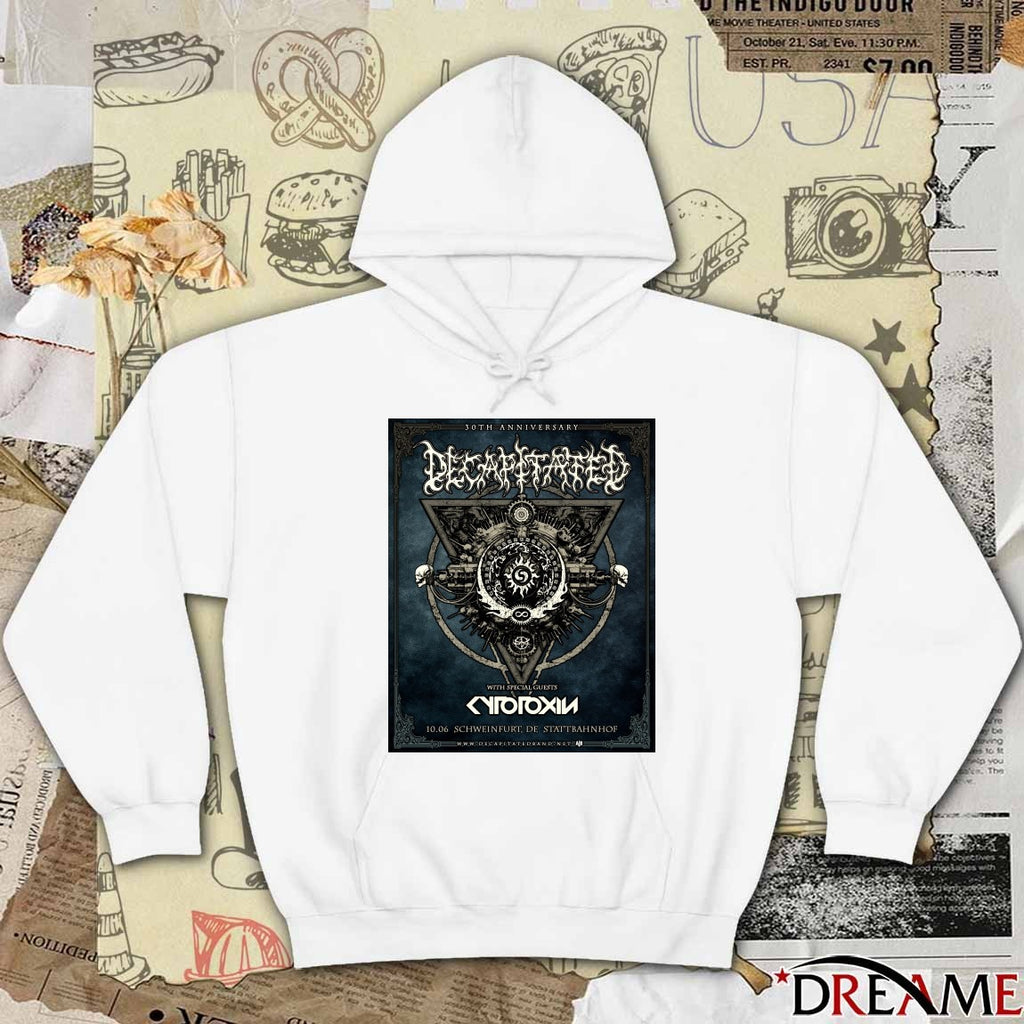 Decapitated 30th Anniversary Summer Tour October 6th 2026 Stattbahnhof in Schweinfurt, Germany Poster t-shirt