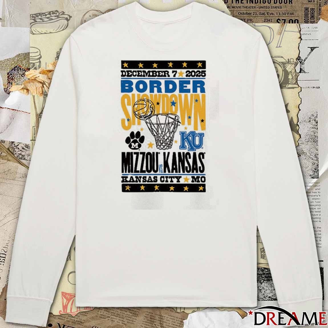 December 7 2025 Border Showdown Kansas Jayhawks vs Missouri Tigers Basketball Kansas City MO t-shirt