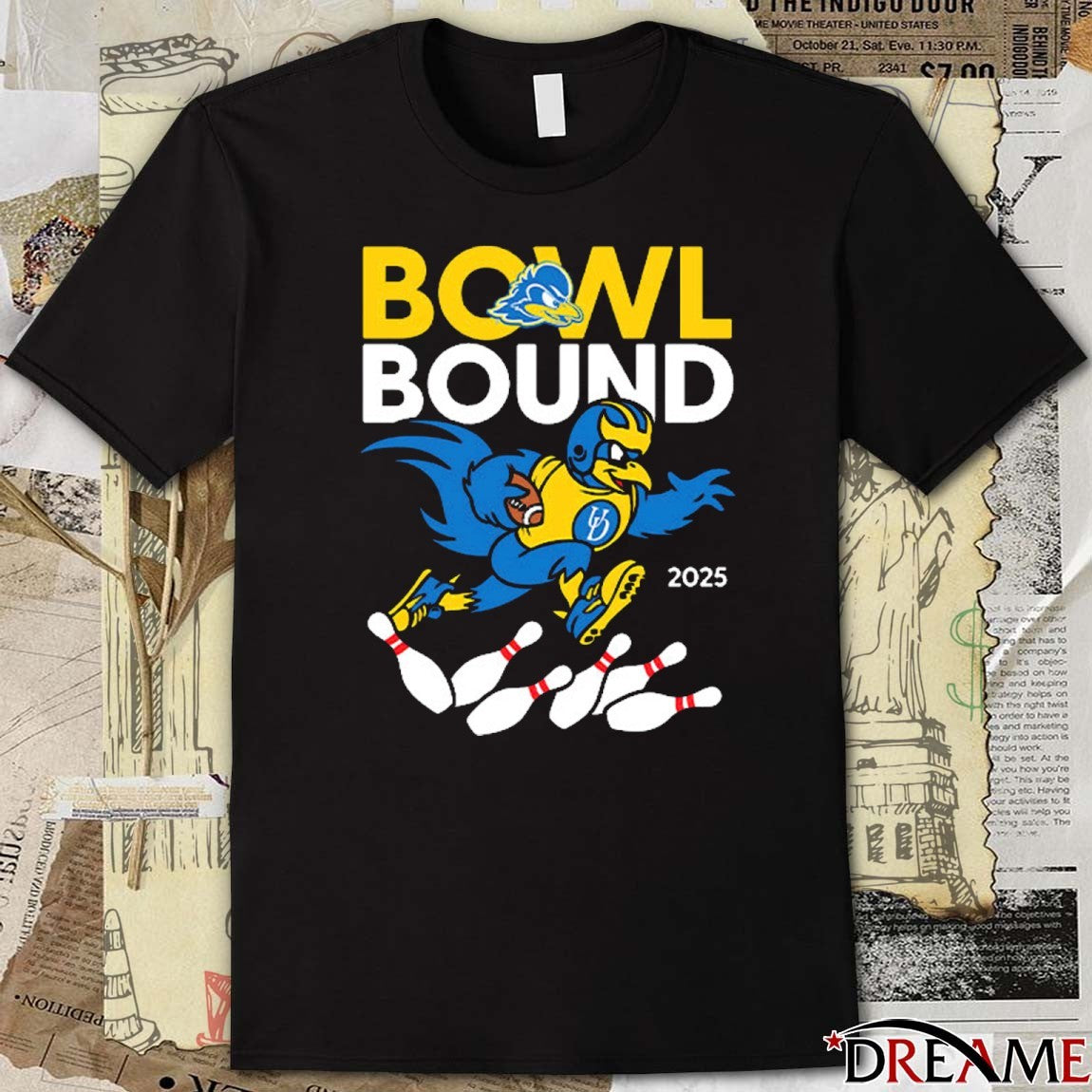 Delaware Blue Hens NCAA Football 2025 Bowl Bound Mascot t-shirt
