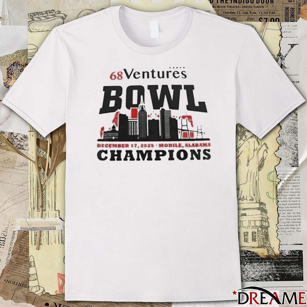 Delaware Fightin’ Blue Hens 68 Ventures Bowl Champions December 17 2025 Mobile Alabama t-shirt