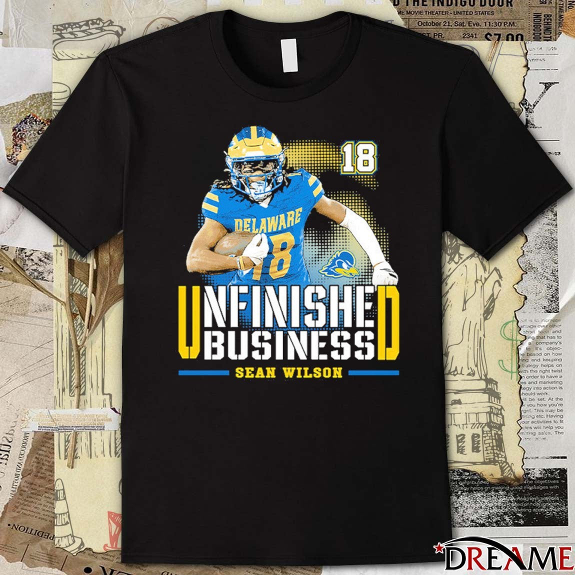 Delaware Fightin’ Blue Hens NCAA Football Sean Wilson Unfinished Business t-shirt