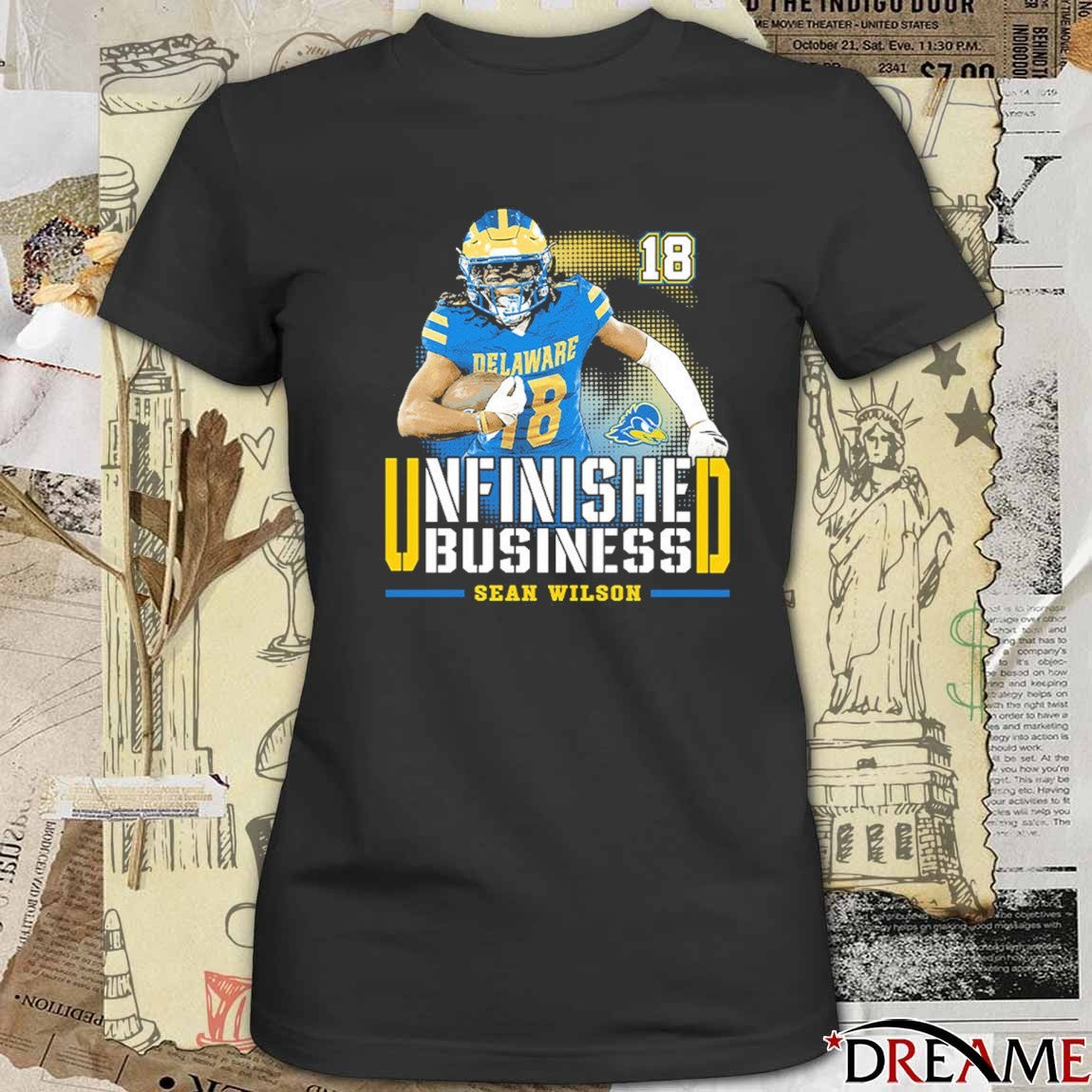 Delaware Fightin’ Blue Hens NCAA Football Sean Wilson Unfinished Business t-shirt