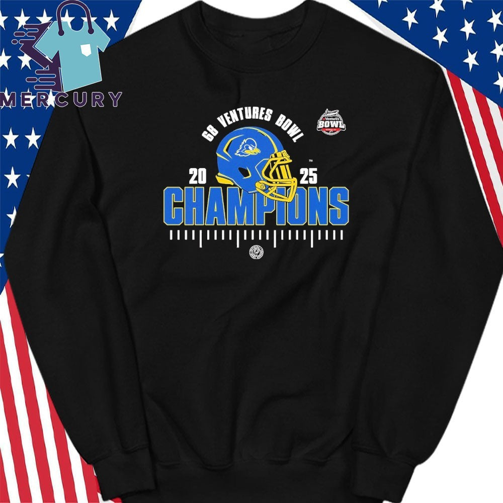 Delaware Fighting Blue Hens NCAA Football 2025 68 Ventures Bowl Champions Shirt