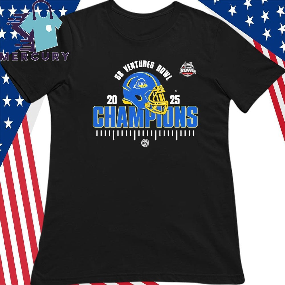 Delaware Fighting Blue Hens NCAA Football 2025 68 Ventures Bowl Champions Shirt