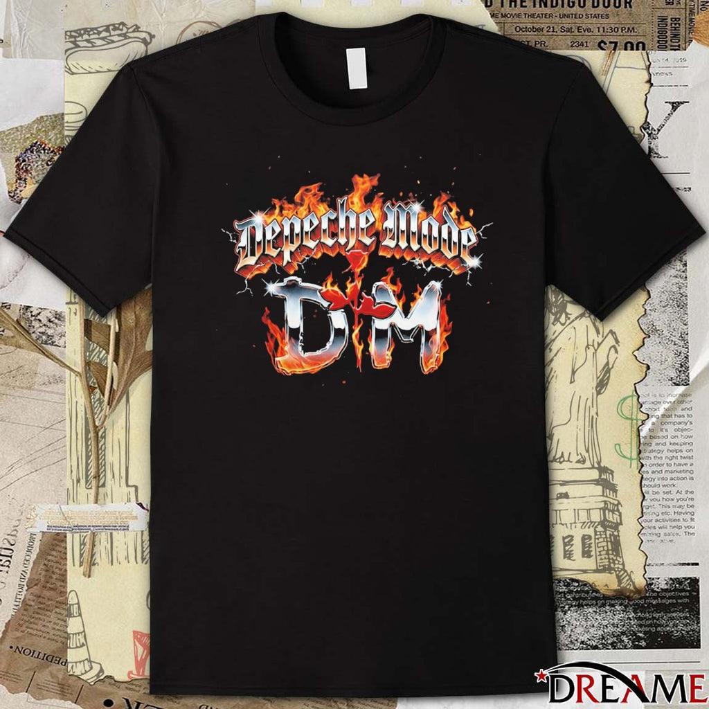 Depeche Mode Merch 2026 Strangelove Flames DM logo t-shirt
