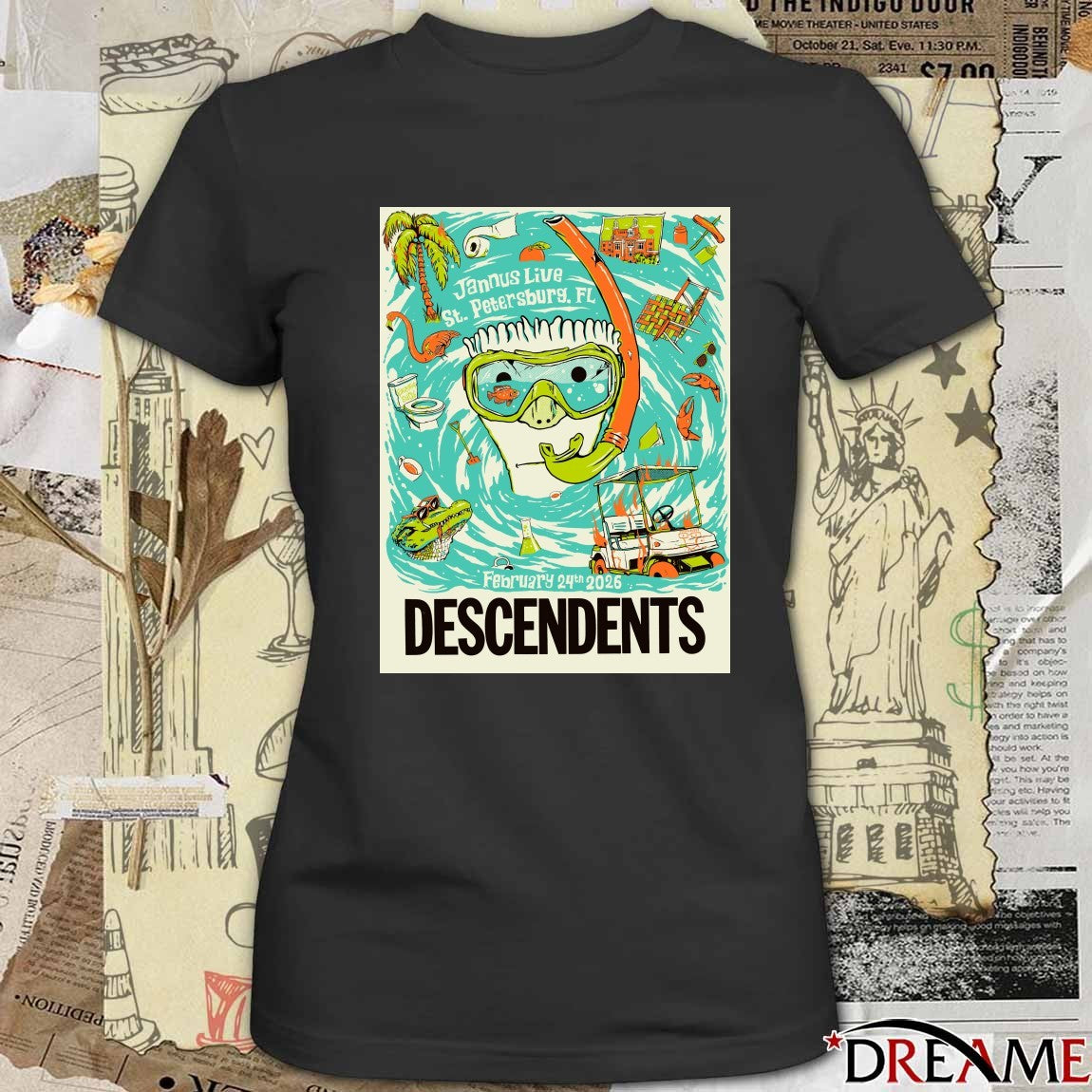 Descendents Jannus Live St Petersburg FL February 24th 2026 Poster t-shirt