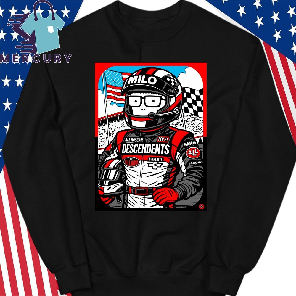 Descendents Ricky Milo Live At The Fillmore Charlotte February 21 2026 Exclusive Nascar Gig Poster Artwork By Garage Land Shirt