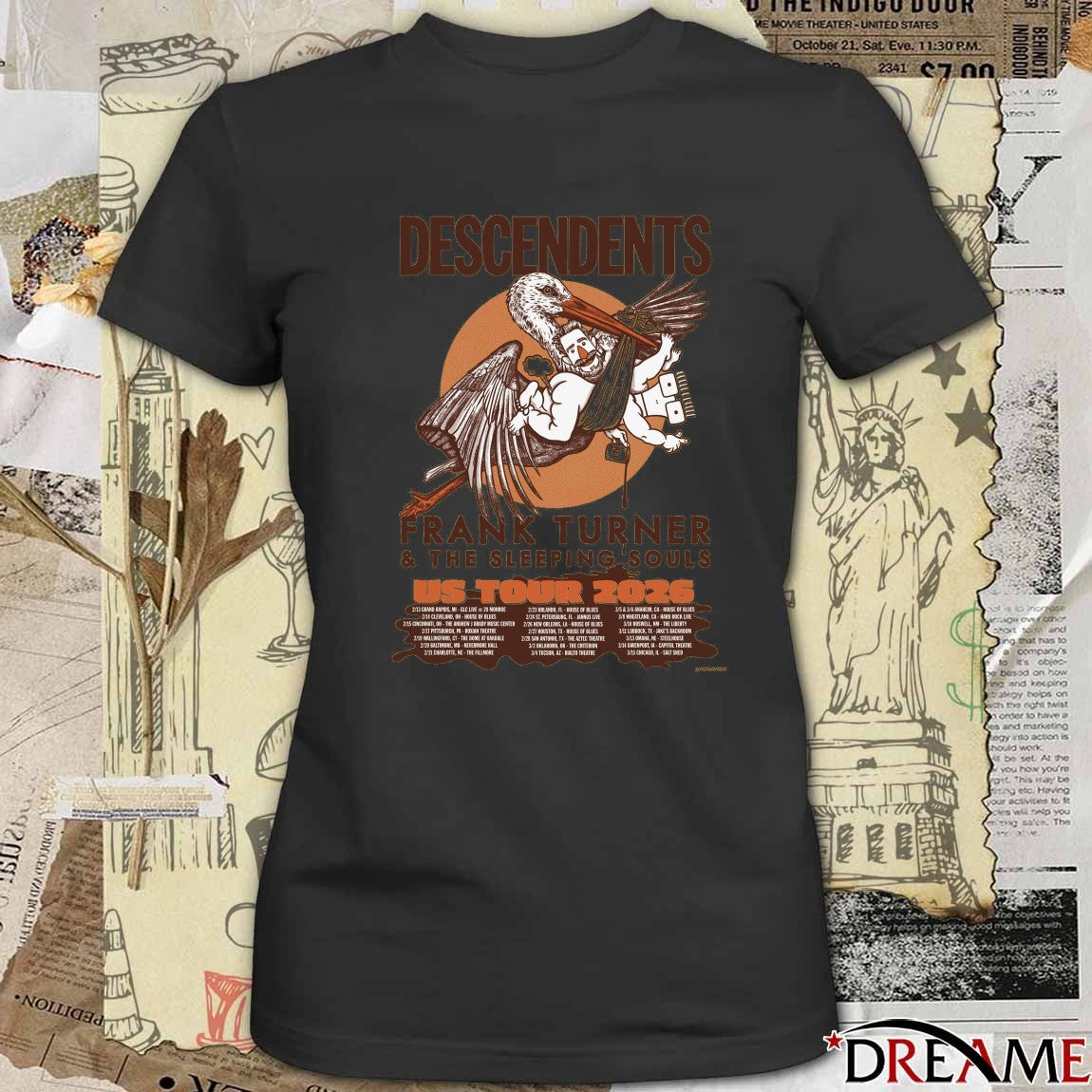 Descendents and Frank Turner & The Sleeping Souls US Tour 2026 Dates t-shirt