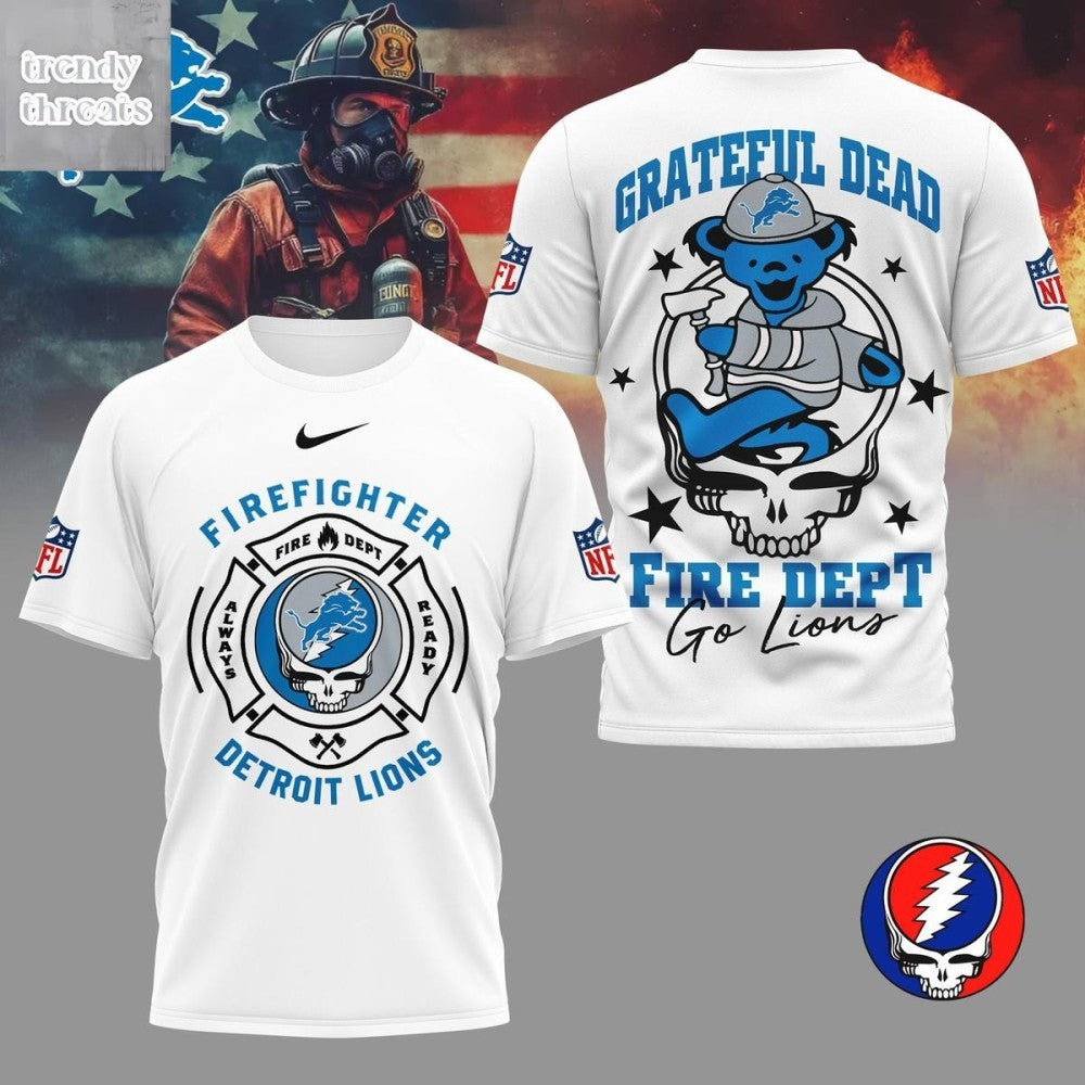 Detroit Lions x Grateful Dead Firefighter Shirt