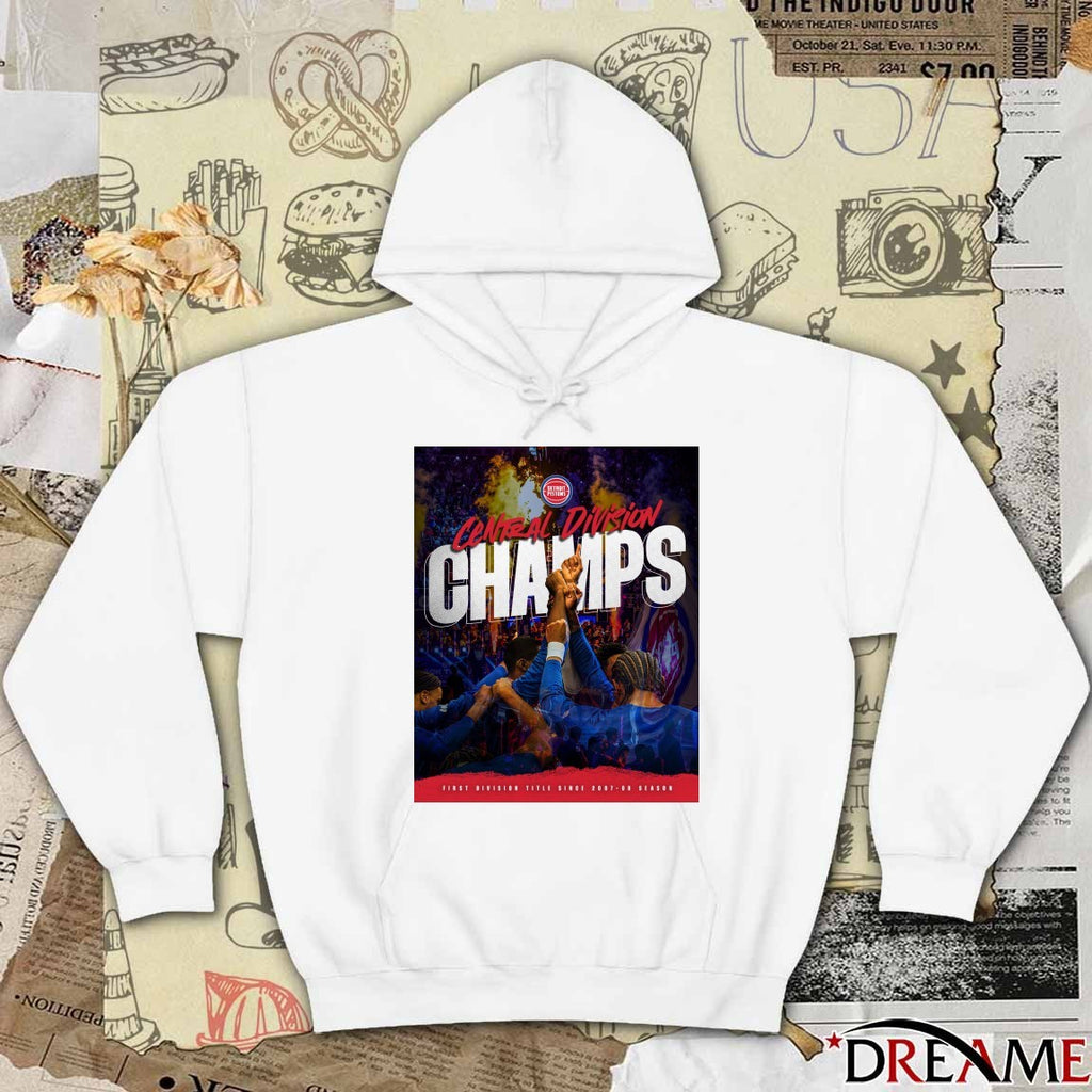 Detroit Pistons Central Division Champs First Division Title Since 2007-08 Season Poster t-shirt