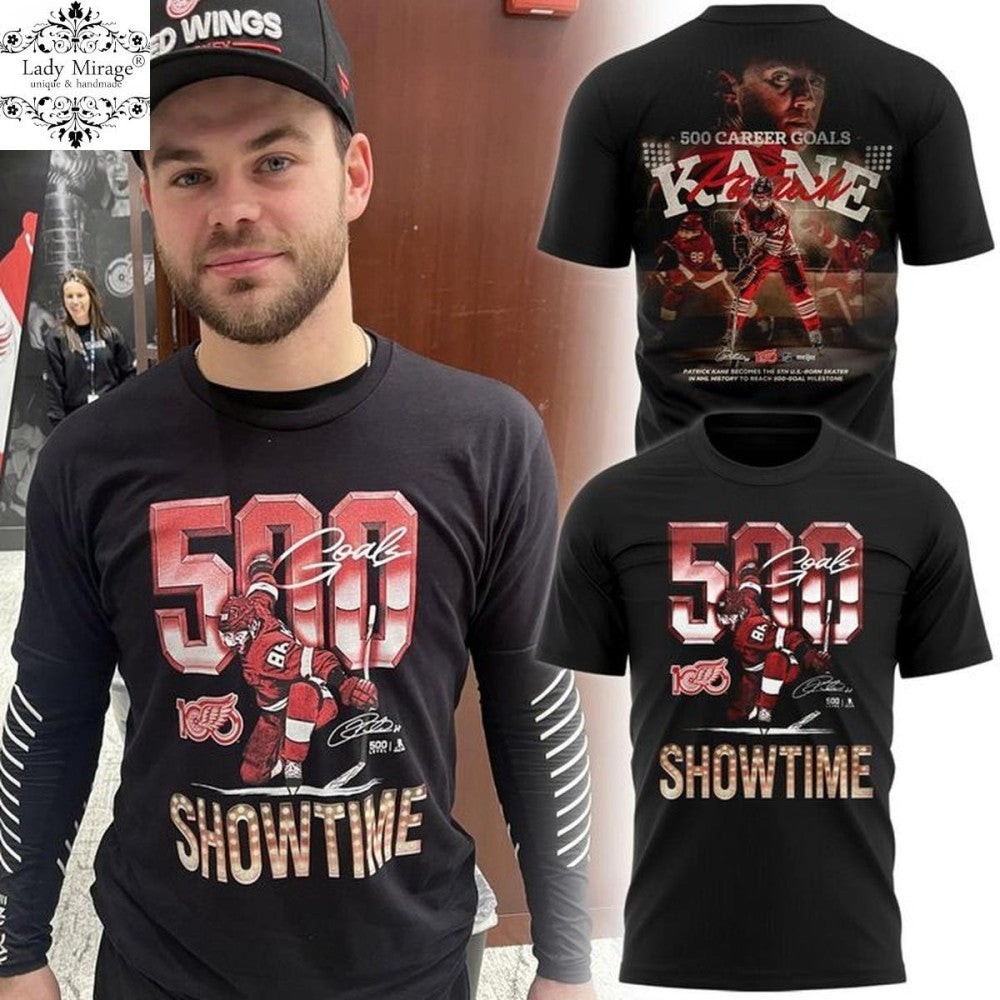 Detroit Red Wings Patrick Kane 500th Goal ShowTime Two Sided Shirt