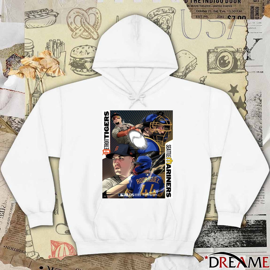Detroit Tigers Vs Seattle Mariners 2025 American League Division Series ALDS Art Poster t-shirt