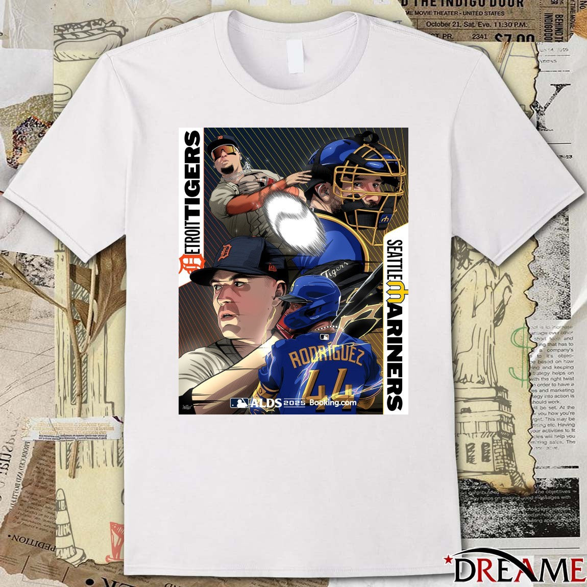 Detroit Tigers Vs Seattle Mariners 2025 American League Division Series ALDS Art Poster t-shirt