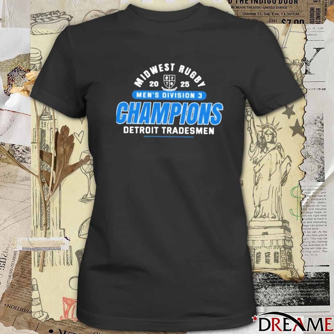 Detroit Tradesmen 2025 Midwest Rugby Men’s Division 3 Champions t-shirt
