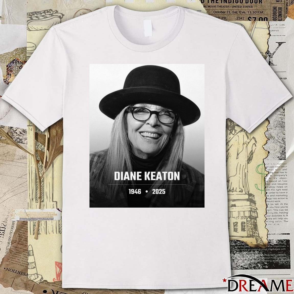 Diane Keaton Passes Away At 79 1946 – 2025 The Film Zone Poster t-shirt