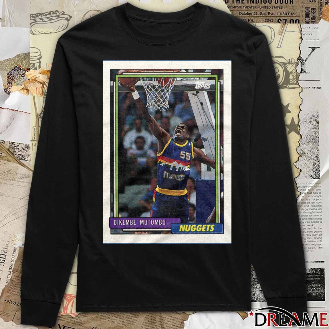 Dikembe Mutombo Denver Nuggets 2026 NBA Basketball Topps Trading Card Player t-shirt