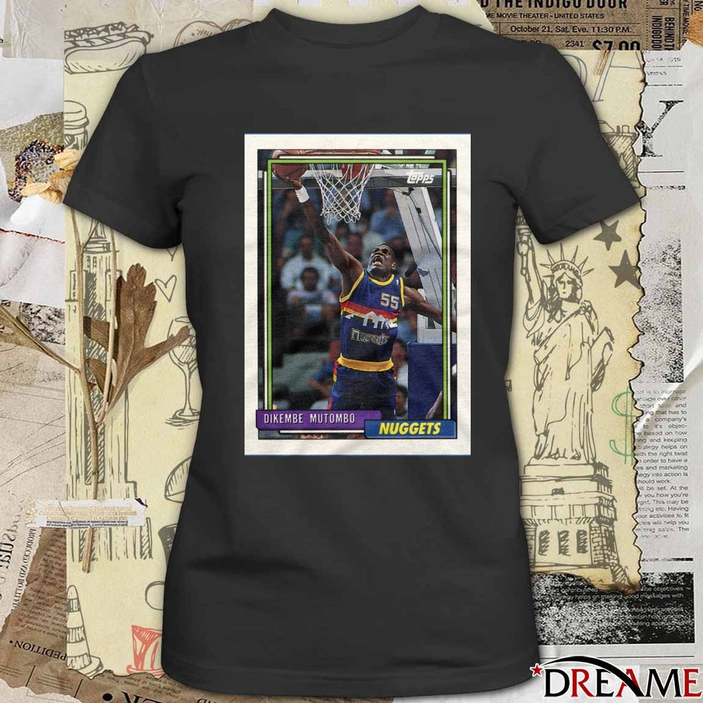 Dikembe Mutombo Denver Nuggets 2026 NBA Basketball Topps Trading Card Player t-shirt