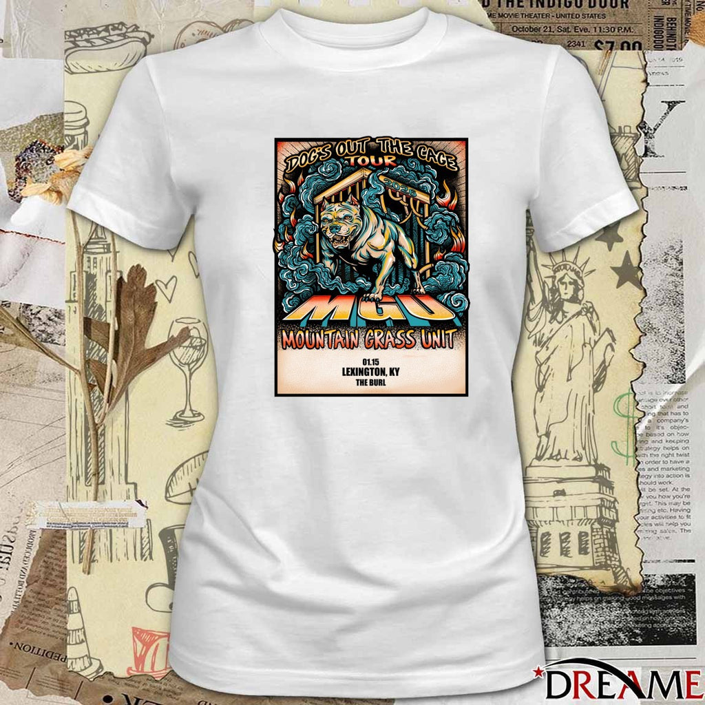 Dog’s Out The Cage Tour Mountain Grass Unit January 15 2026 Lexington, KY at The Burl t-shirt