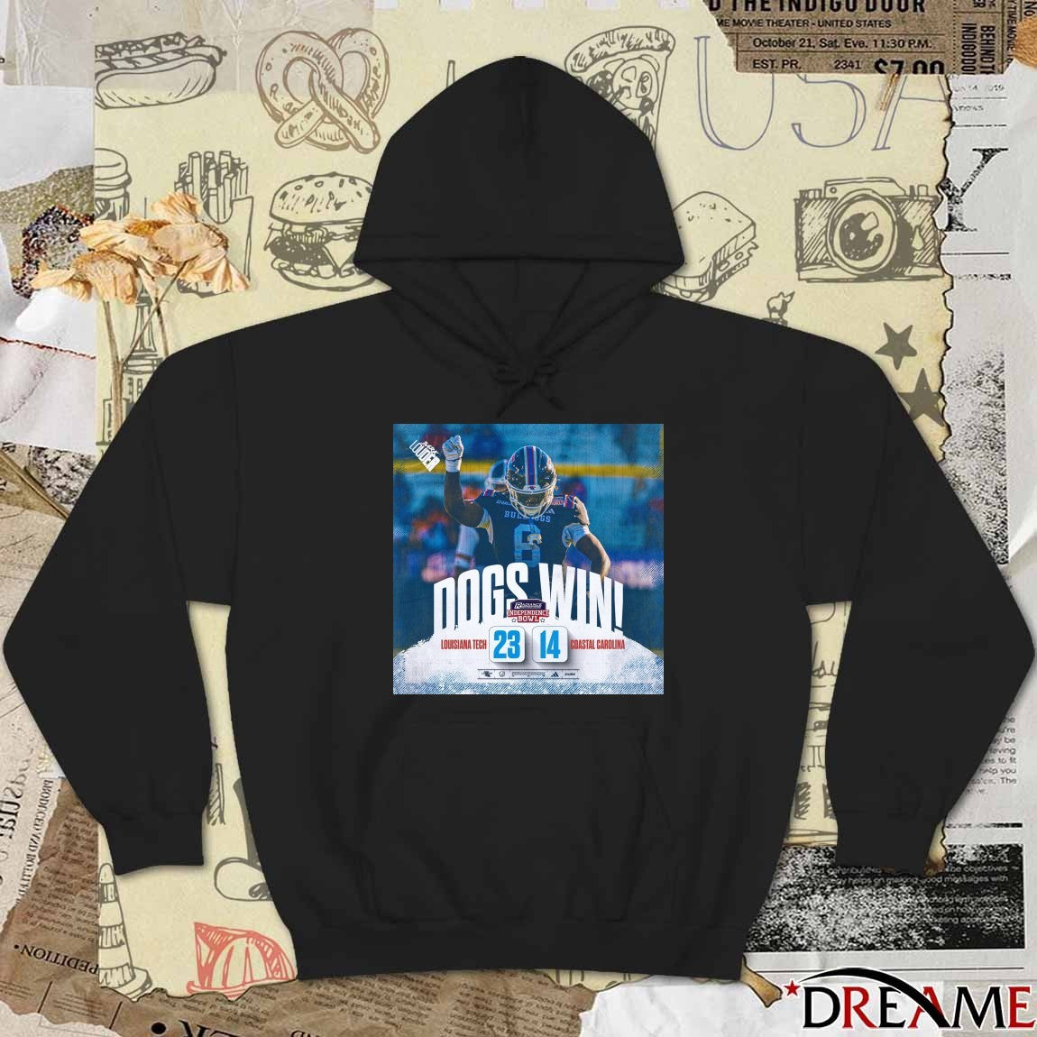 Dogs Win Final Score Louisiana Tech 23 – Coastal Carolina 14 2025 Radiance Technologies Independence Bowl Poster t-shirt