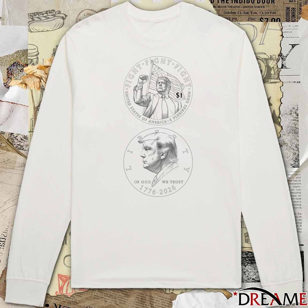 Donald Trump Fight United States Of America E Pluribus Unum Liberty In God We Trust 1776 – 2026 t-shirt