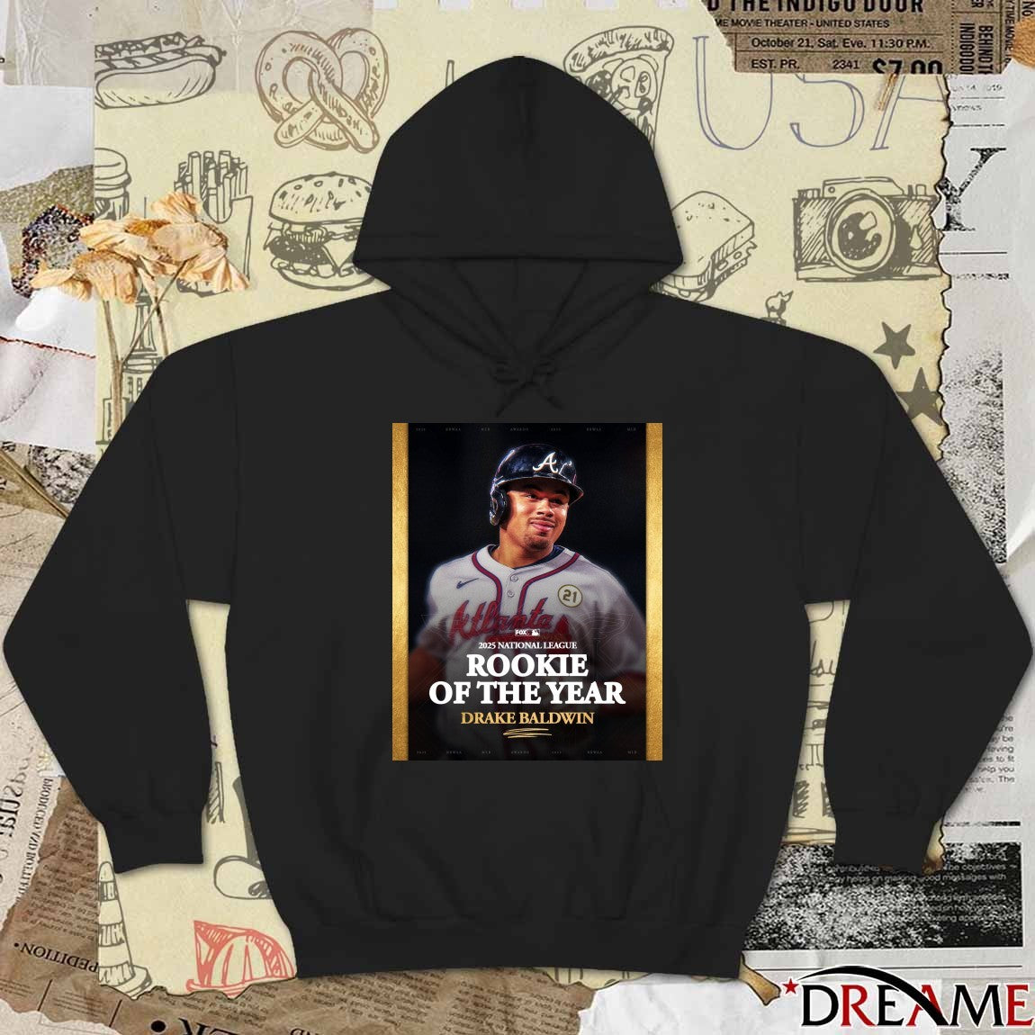 Drake Baldwin 2025 National League Rookie of the Year award FOX Sports Poster t-shirt