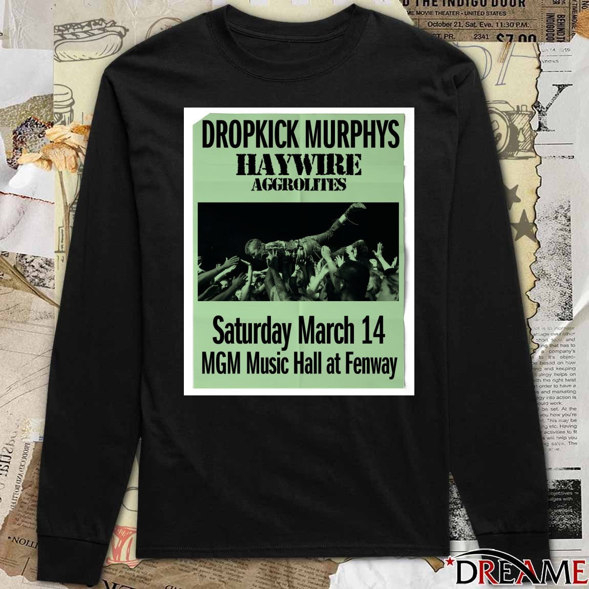 Dropkick Murphys Haywire Aggrolites March 14 2026 MGM Music Hall At Fenway Poster t-shirt