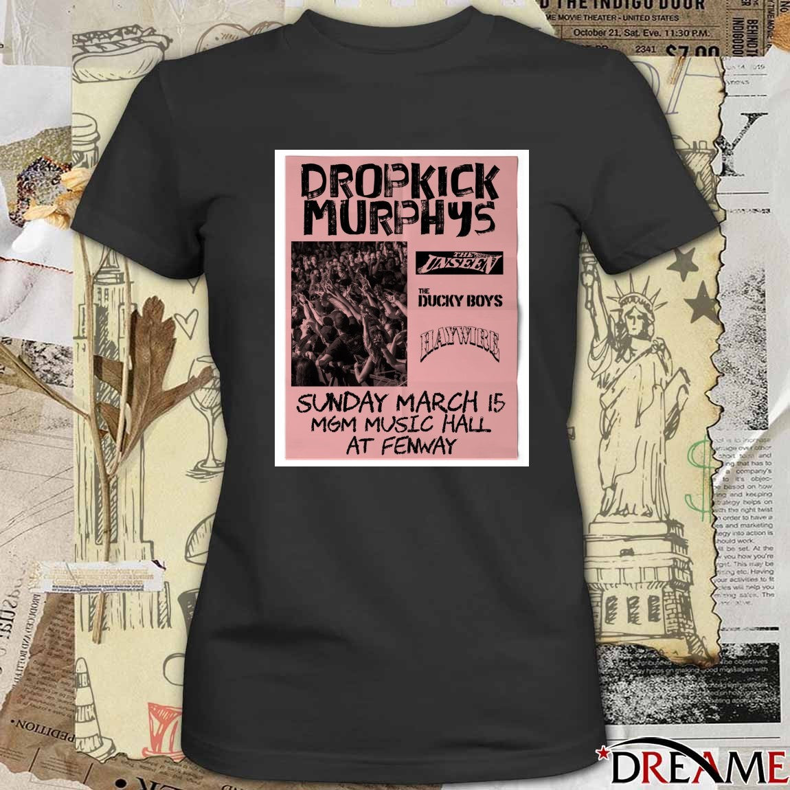 Dropkick Murphys The Ducky Boys March 15 2026 MGM Music Hall At Fenway Poster t-shirt