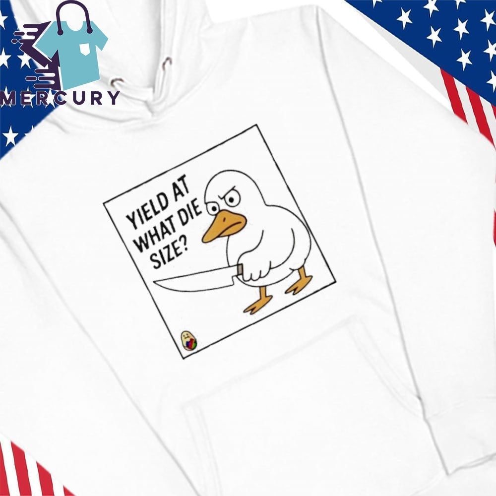 Duck Holding A Knife Yield At What Die Size Shirt