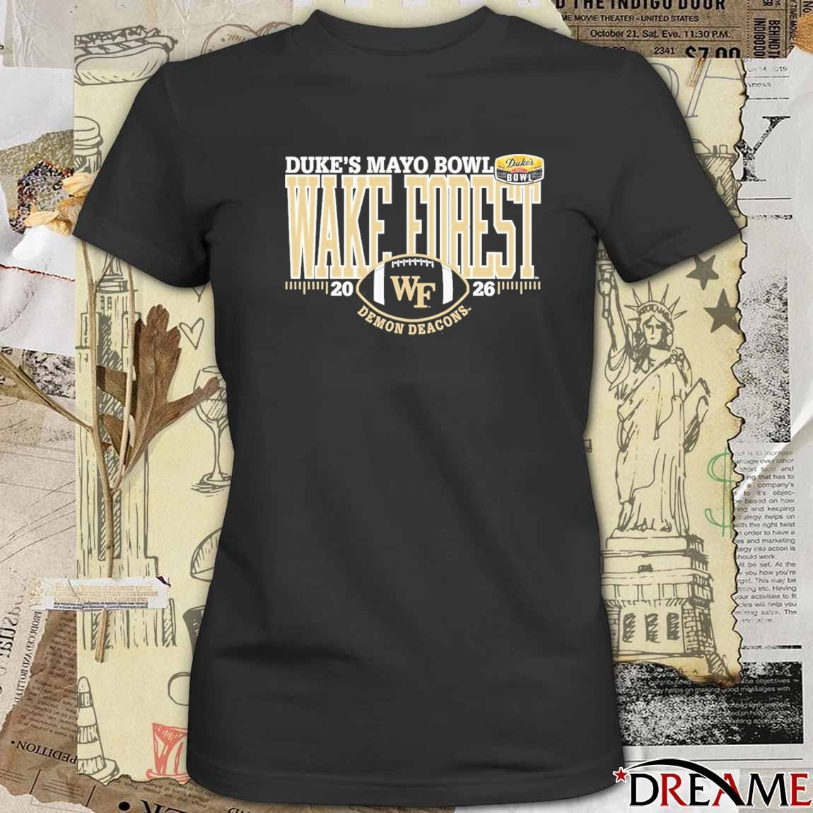 Duke’s Mayo Bowl Wake Forest Demon Deacons 2026 Logo t-shirt