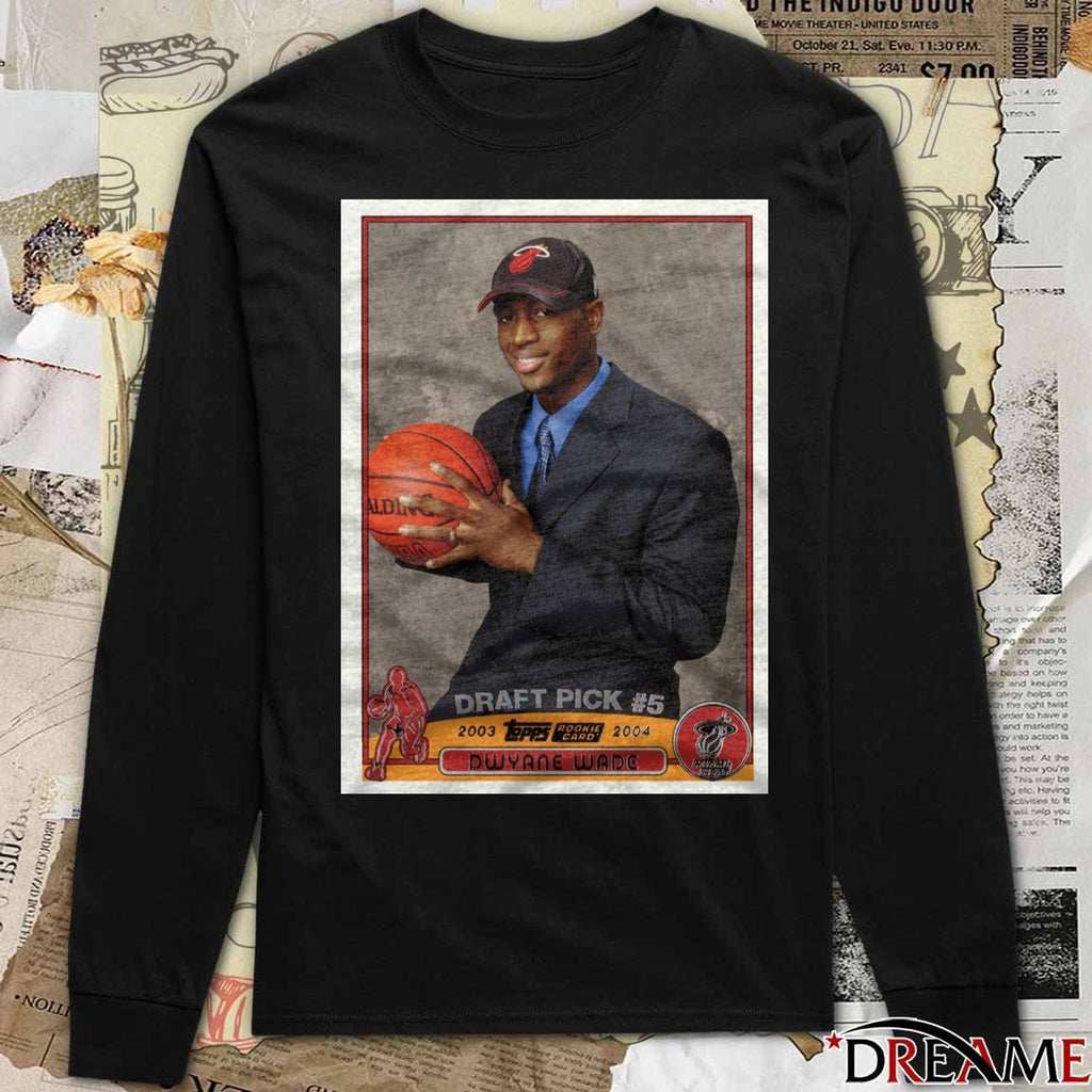 Dwyane Wade Miami Heat 2026 NBA Basketball Draft Pick Topps Trading Card Player t-shirt