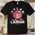 Dylan Larkin Detroit Red Wings Hockey USA Flag Celebration t-shirt