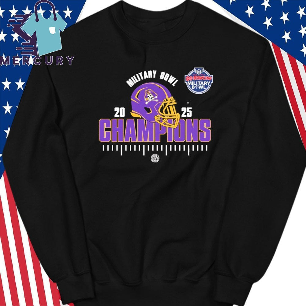 ECU Pirates Go Bowling Military Bowl Champions 2025 NCAA Football Shirt