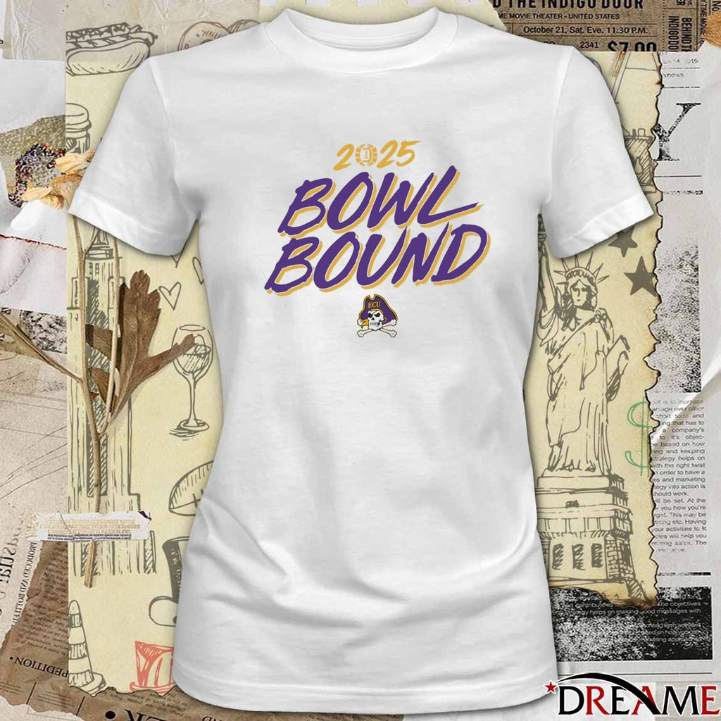 East Carolina Pirates Football NCAA 2025 Bowl Bound t-shirt