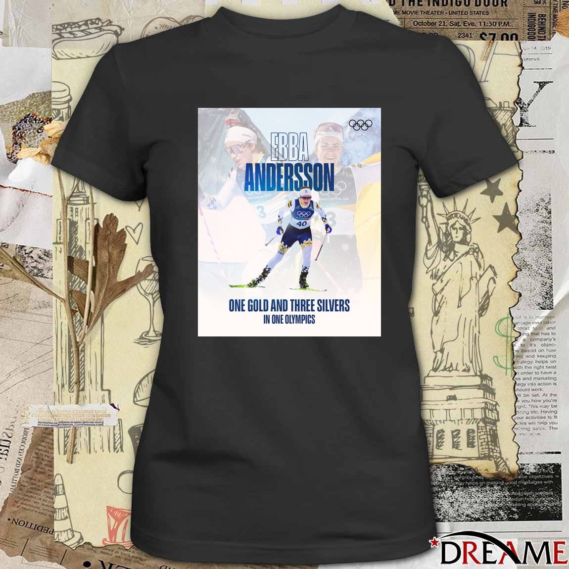 Ebba Andersson One Gold And Three Silvers In One Olympics Milano Cortina 2026 Poster t-shirt